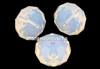Swarovski, margele briolette, white opal, 18mm - x1