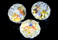 Swarovski, margele briolette LH, aurore boreale, 12mm - x1