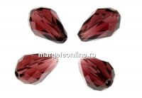 Swarovski, margele picatura, burgundy, 9x6mm - x2