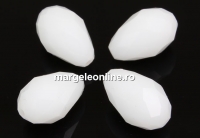 Swarovski, margele picatura, white alabaster, 10.5mm - x2