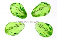 Swarovski, margele picatura, peridot, 10.5mm - x2