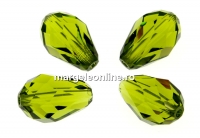 Swarovski, margele picatura, olivine, 10.5mm - x2