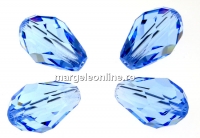 Swarovski, margele picatura, light sapphire, 10.5mm - x2