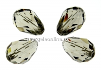 Swarovski, margele picatura, black diamond, 10.5mm - x2