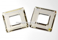 Swarovski, pandantiv square ring, silver shade, 30mm - x1