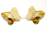 Swarovski, margele fluture, golden shadow, 6mm - x2