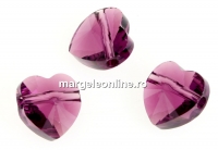 Swarovski, margele inima, amethyst, 10mm - x2