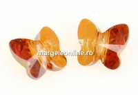 Swarovski, margele fluture, copper, 8mm - x2