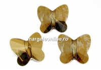 Swarovski, margele fluture, bronze shade, 12mm - x1