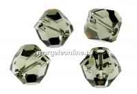 Swarovski, margele graphic cub, black diamond, 8mm - x1