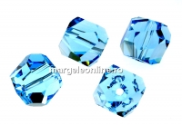 Swarovski, margele graphic cub, aquamarine, 8mm - x1