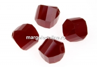 Swarovski, faceted helix bead, dark red coral, 6mm - x6