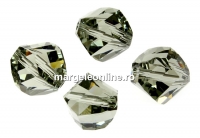 Swarovski, faceted helix bead, black diamond, 10mm - x2