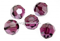 Swarovski, margele rotund fatetat, amethyst satin, 10mm - x2