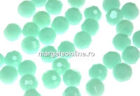 Swarovski, margele rotund fatetat, mint alabaster, 4mm - x10