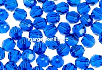 Swarovski, margele rotund fatetat, capri blue, 3mm - x10