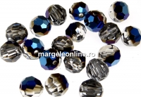 Swarovski, margele rotund fatetat, metallic blue, 6mm - x6