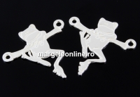 Link, frog, 925 silver, 18mm  - x1