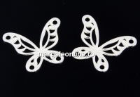 Link, butterfly 925 silver, 17.5mm  - x1