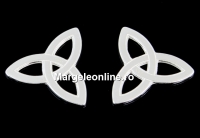 Link, Triquetra symbol, 925 silver, 11.5mm  - x1