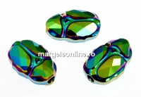 Swarovski, margele Scarab 2x scarabaeus green, 12mm - x1