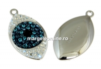 Swarovski, pavé pendant rhodium-plated, 23mm - x1