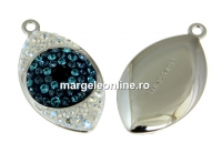 Swarovski, pand. pave placat cu rodiu, 23mm - x1