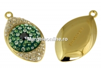 Swarovski, pand. pave placat cu aur, 23mm - x1