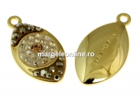 Swarovski, pand. pave placat cu aur, 16.5mm - x1