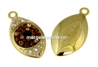 Swarovski, pand. pave placat cu aur, 16.5mm - x1