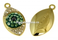 Swarovski, pavé pendant gold-plated, 16.5mm - x1
