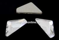 Swarovski, cabochon triangle alpha, crystal, 12mm - x1