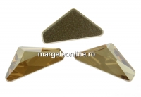 Swarovski, triangle alpha cabochon, golden shadow, 12mm - x1