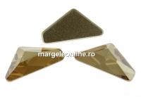 Swarovski, cabochon triangle alpha, golden shadow, 12mm - x1