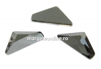 Swarovski, cabochon triangle alpha, silver night, 12mm - x1