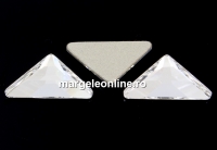 Swarovski, cabochon triangle gamma, crystal, 10mm - x1