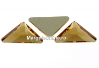 Swarovski, triangle gamma cabochon, light colorado topaz, 10mm - x1