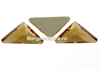 Swarovski, cabochon triangle gamma, light colorado topaz, 10mm - x1