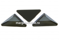 Swarovski, triangle gamma cabochon, dark grey, 10mm - x1