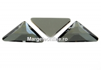 Swarovski, triangle gamma cabochon, silver night, 10mm - x1