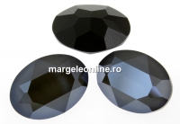 Swarovski, rivoli cabochon oval, dark grey, 18x13mm - x1