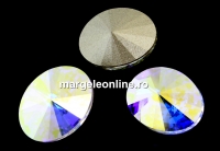 Swarovski, oval fancy, aurora borealis, 8x6mm - x4