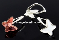 Tortite cercei argint 925, cabochon fluture 12mm, 21mm - x1per