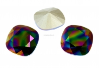 Swarovski, fancy square, rainbow dark, 12mm - x1