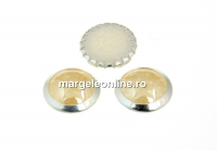 Swarovski, cabochon perla cristal hotfix sp, golden shadow, SS34 - x4