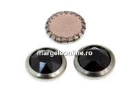 Swarovski, cabochon cristal hotfix rp, jet, SS34 - x4