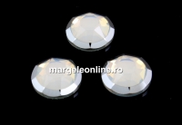 Swarovski, cabochon cristal hotfix, white opal, SS34 - x4
