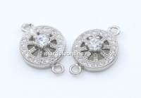 Link disc, argint 925 placat cu rodiu, 15.5mm - x1