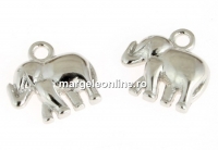 Pandantiv elefantel, argint 925 placat cu rodiu, 11mm - x1
