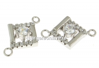 Link romb, argint 925 placat cu rodiu, 16mm - x1